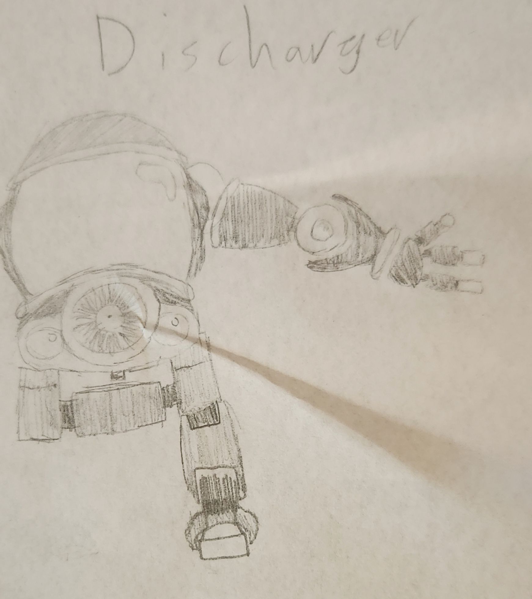 Discharger mech suit.